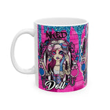 "INKED DOLL" Ceramic Mug, (11 oz)