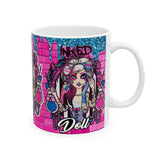 "INKED DOLL" Ceramic Mug, (11 oz)