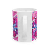 DONUT KILL MY VIBE Ceramic Mug, (11oz)