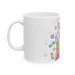 "Inked Doll's" UNICORN ICE CREAM Ceramic Mug, (11oz)