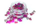 BE MINE HEART Mix FESTIVAL Glitter CONFETTI - inkeddollcosmetics