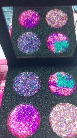 BURLESQUE CIRCUS METALLIC Pressed Glitter Quad - inkeddollcosmetics