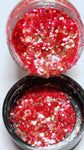 CHERRY BOMB! Chunky Iridescent Glamdoll Glitter - inkeddollcosmetics