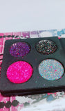 DEAD CUTE Metallic Pressed Glitter Quad - inkeddollcosmetics