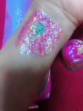 ELECTRIC WATERMELLON DUO Mermaid Jelly Shots (Face/Body/Hair) Glitter Gel - inkeddollcosmetics