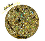 GOLD CHROME (CHUNKY or FINE) Holographic Glamdoll Glitter - inkeddollcosmetics