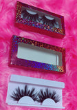 #$IKKENING 3D DreamDoll Lashes *Pink Holographic* Case