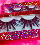 #$IKKENING 3D DreamDoll Lashes *Pink Holographic* Case