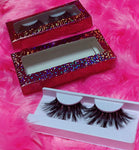 #$IKKENING 3D DreamDoll Lashes *Pink Holographic* Case