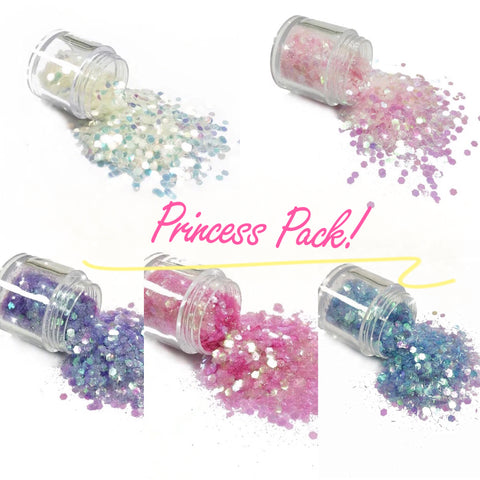 PRINCESS PACK! (5 Pack) LOOSE Glitter - inkeddollcosmetics