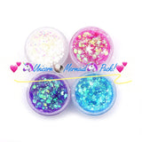 UNICORN MERMAID Glitter JELLY Pack! (4 Pack) - inkeddollcosmetics