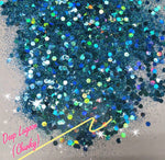 DEEP LAGOON (CHUNKY or FINE) GlamDoll Glitter - inkeddollcosmetics