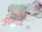 IRIDESCENT LOVE Festival HEARTS Glitter CONFETTI - inkeddollcosmetics