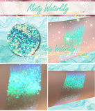 MINTY WATERLILY *LMT EDT* Summer Festival Pressed Glitter - inkeddollcosmetics