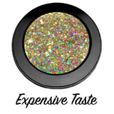 "EXPENSIVE TASTE!" Single Pressed Glitter Palette - inkeddollcosmetics