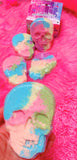 *Unicorn Bakerie * PASTEL RAINBOW SUGAR SKULL  Dessert Bath Bomb