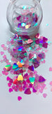 UNICORN BARBIE HEARTS Festival Glitter CONFETTI - inkeddollcosmetics