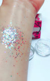 UNICORN TRIP Chunky (Rainbow) Iridescent Glamdoll Glitter - inkeddollcosmetics